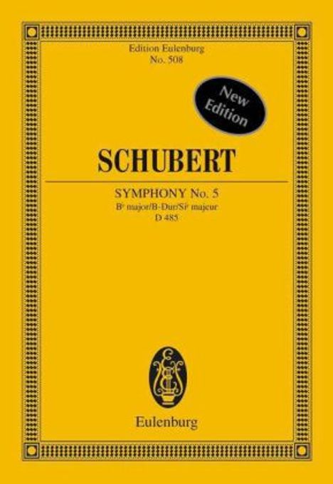 Franz Schubert: Sinfonie Nr. 5  B-Dur D 485, Noten