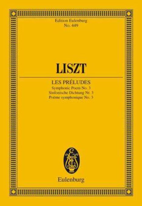 Franz Liszt: Les Préludes, Studienpartitur, Noten