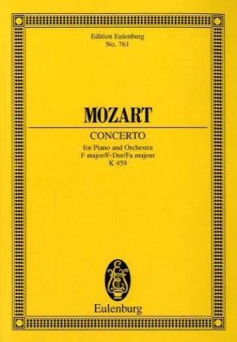 Wolfgang Amadeus Mozart: Konzert Nr. 19 F-Dur, Noten