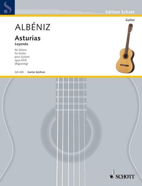 Isaac Albeniz: Asturias, Noten