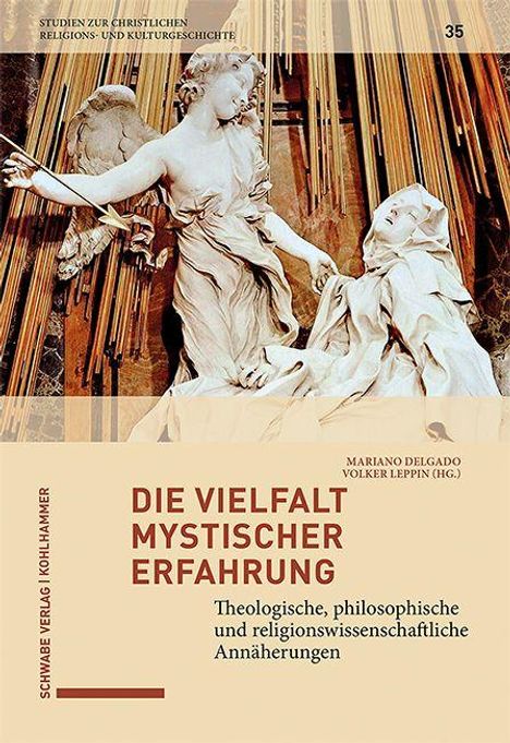 Buchtitel: "DIE VIELFALT MYSTISCHER ERFAHRUNG." Skulptur einer Engelsfigur und einer liegenden Person.