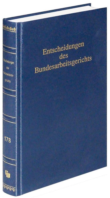 Entscheidungen des Bundesarbeitsgerichts (BAGE 178), Buch