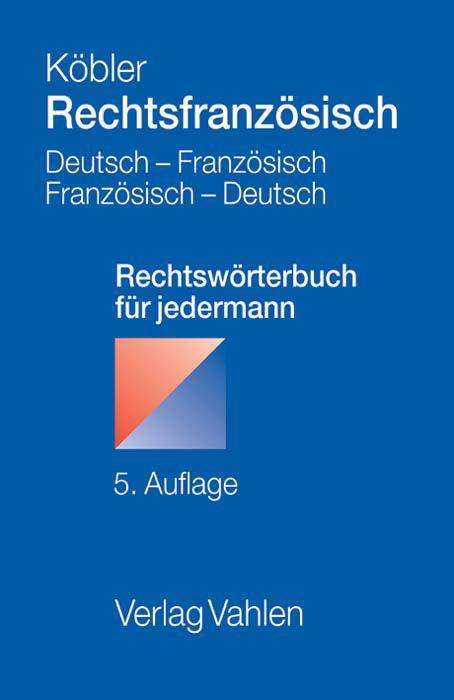 Gerhard Köbler: Rechtsfranzösisch, Buch