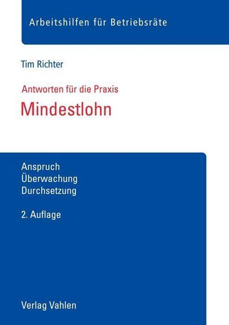 Tim Richter: Richter, T: Mindestlohn, Buch