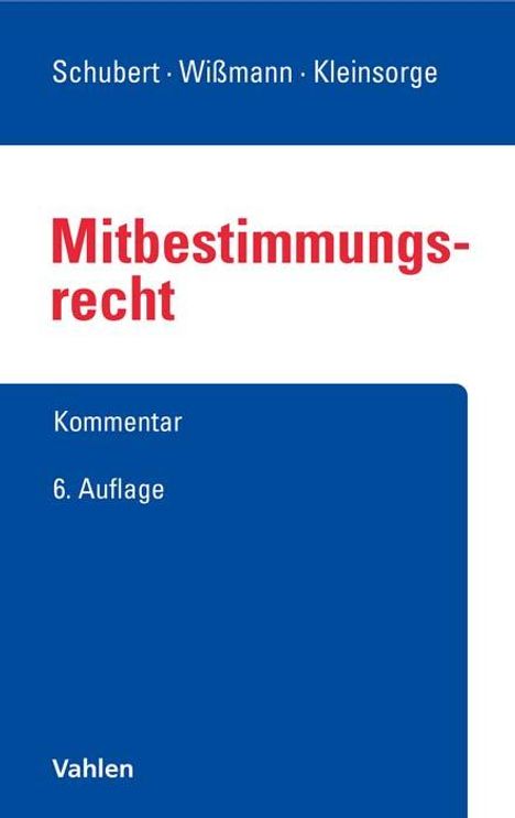 Karl Fitting: Mitbestimmungsrecht, Buch