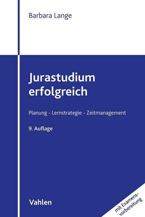 Barbara Lange: Jurastudium erfolgreich, Buch