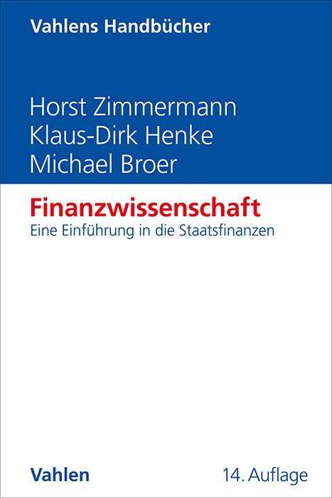 Horst Zimmermann: Finanzwissenschaft, Buch