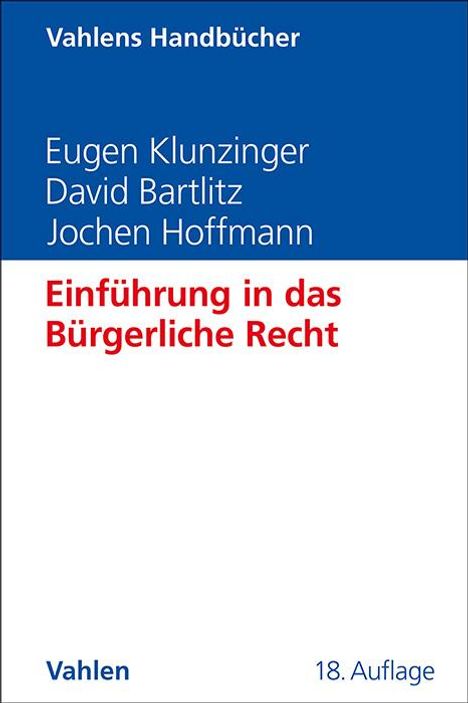 Eugen Klunzinger: Einführung in das Bürgerliche Recht, Buch