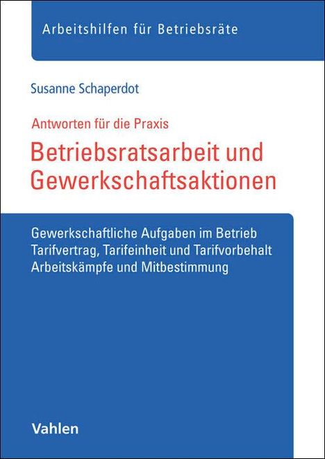 Susanne Schaperdot: Betriebsratsarbeit und Gewerkschaftsaktionen, Buch