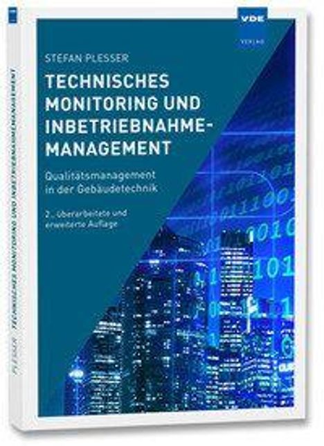 Ein Buchcover mit den Texten: "Technisches Monitoring und Inbetriebnahmemanagement", "Qualitätsmanagement in der Gebäudetechnik".