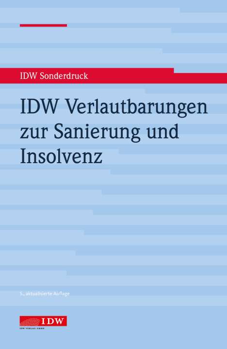 IDW Verlautbarungen zur Sanierung und Insolvenz, Buch