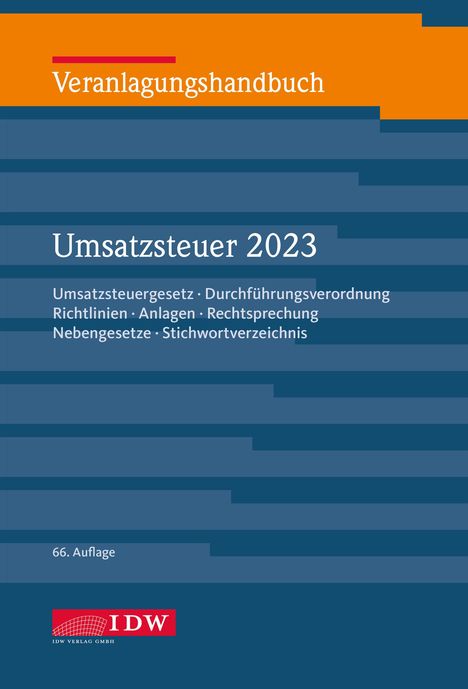 Veranlagungshandb. Umsatzsteuer 2023, 66. A., Buch