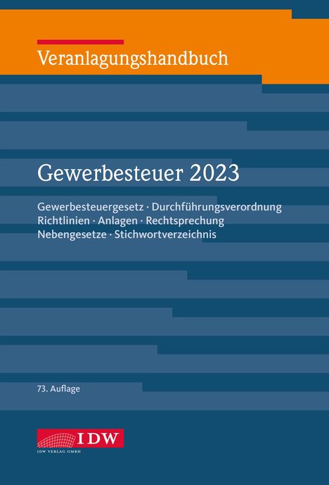 Veranlagungshandbuch Gewerbesteuer 2023 73.A., Buch