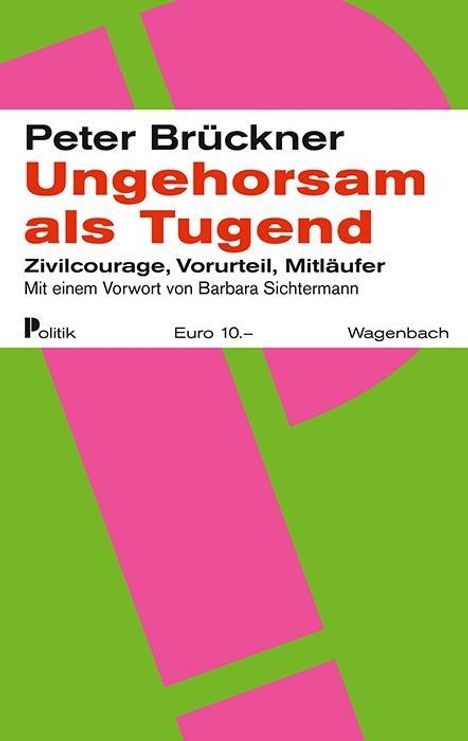 Peter Brückner: Ungehorsam als Tugend, Buch
