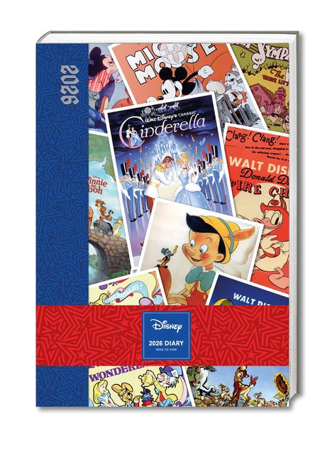 Disney Vintage Posters - A5-Tischkalender 2026, Kalender