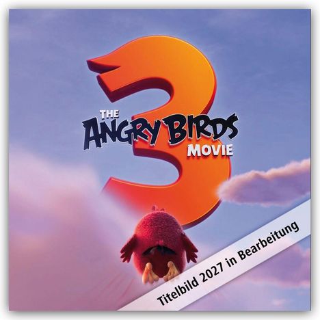 „Titelbild 2027 in Bearbeitung.“ Eine große orange „3“ schwebt am Himmel, ein roter Vogel fliegt darunter.
