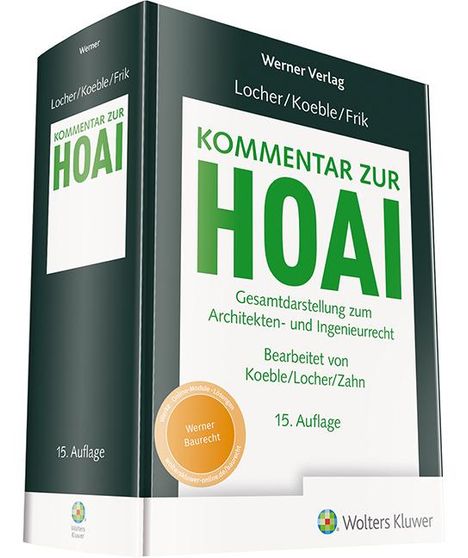 Wolfgang Koeble: Locher / Koeble / Frik, Kommentar zur HOAI, Buch