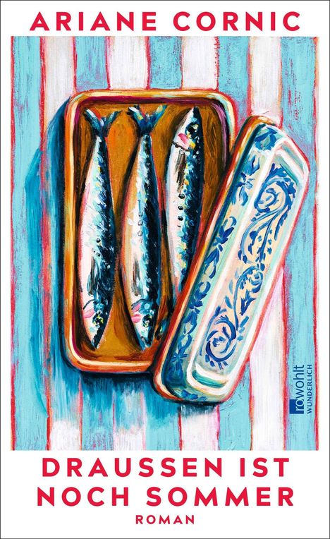 Titel: "Draußen ist noch Sommer". Autorin: Ariane Cornic. Illustration zeigt drei Fische in einer offenen Dose.