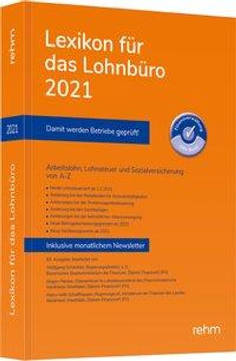 Wolfgang Schönfeld: Lexikon für das Lohnbüro 2021, Buch