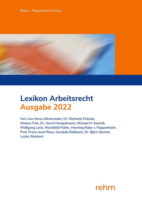 Lexikon Arbeitsrecht 2022, Buch