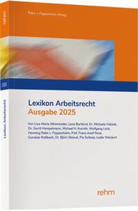 Lisa-Maria Allramseder: Lexikon Arbeitsrecht 2025, Buch