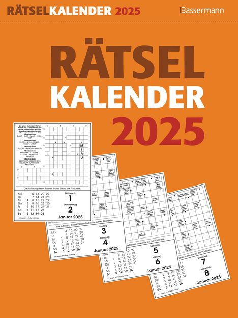 Eberhard Krüger: Rätselkalender 2025. Der beliebte Abreißkalender für alle Rätselfreunde, Kalender
