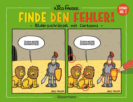 Nico Fauser: Finde den Fehler 2 - Bildersuchrätsel mit Cartoons, Buch