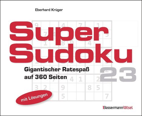 Eberhard Krüger: Supersudoku 23, Buch