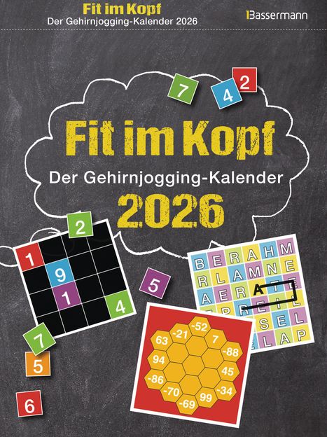 Eberhard Krüger: Fit im Kopf - der Gehirnjogging-Kalender 2026. Jeden Tag Denksport mit dem beliebten Abreißkalender, Kalender