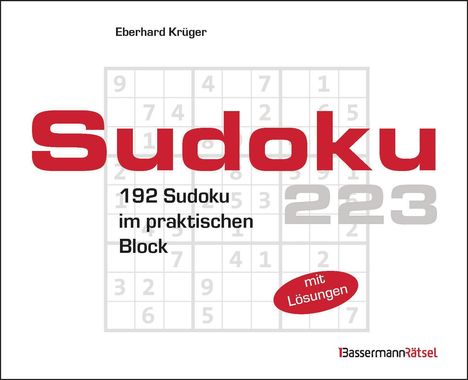 Eberhard Krüger: Sudokublock 223 (5 Exemplare à 2,99 EUR), Buch