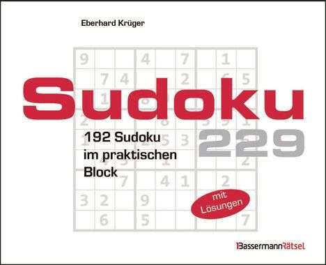 Eberhard Krüger: Sudokublock 229 (5 Exemplare à 2,99 EUR), Buch