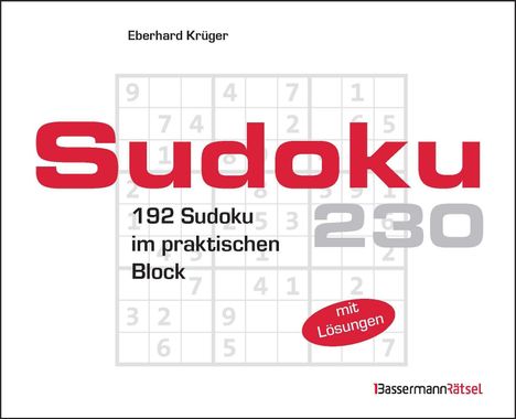 Eberhard Krüger: Sudokublock 230 (5 Exemplare à 2,99 EUR), Buch