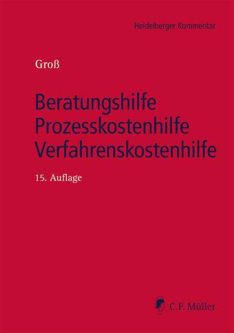 Ingo Michael Groß: Beratungshilfe - Prozesskostenhilfe - Verfahrenskostenhilfe, Buch