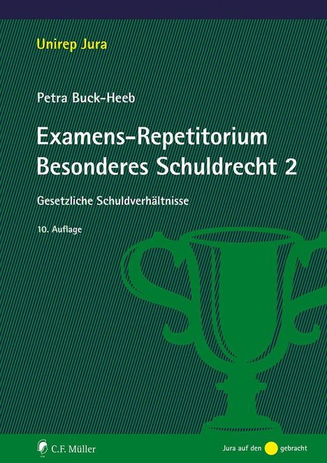 "Examens-Repetitorium, Besonderes Schuldrecht 2, Gesetzliche Schuldverhältnisse, 10. Auflage" auf gestreiftem Hintergrund.