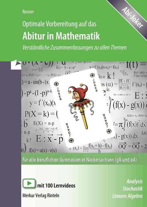 Stefan Rosner: Optimale Vorbereitung auf das Abitur in Mathematik. Niedersachsen, Buch