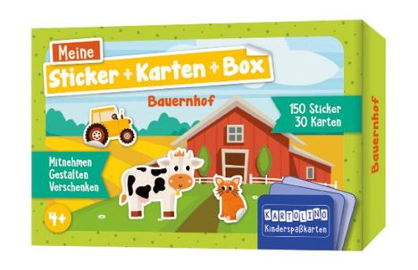 Meine Sticker + Karten + Box - Bauernhof, Buch