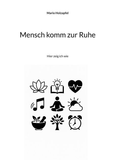 Mario Holzapfel: Mensch komm zur Ruhe, Buch