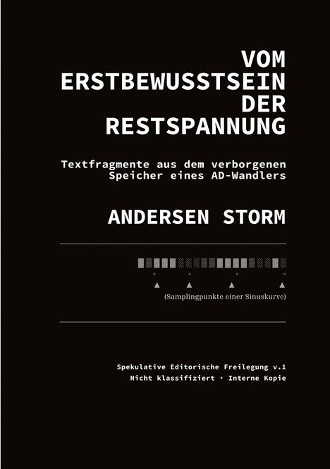 Andersen Storm: Vom Erstbewusstsein der Restspannung, Buch