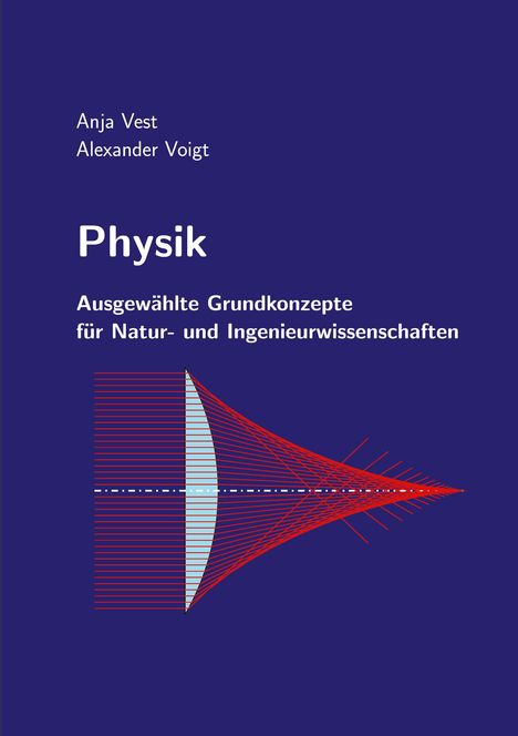 "Physik: Ausgewählte Grundkonzepte für Natur- und Ingenieurwissenschaften." Illustration mit optischen Linien.