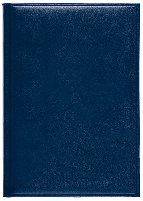 Ein einfarbig dunkelblaues Notizbuch ohne sichtbaren Text oder Markierungen.