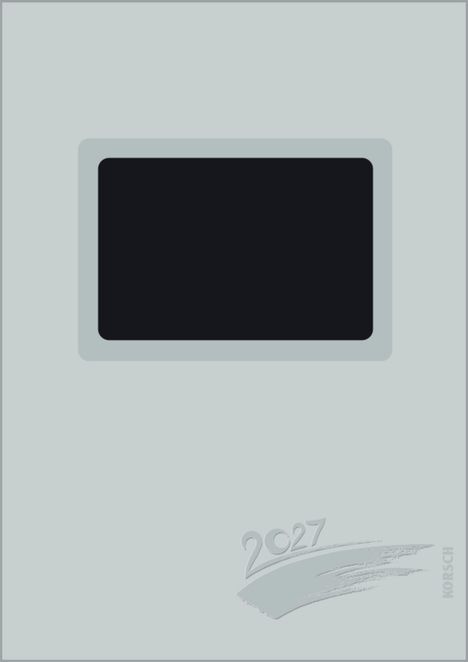 „2027“ steht über einem Pinselstrich. Oben ein großes, schwarzes Rechteck auf hellgrauem Hintergrund.