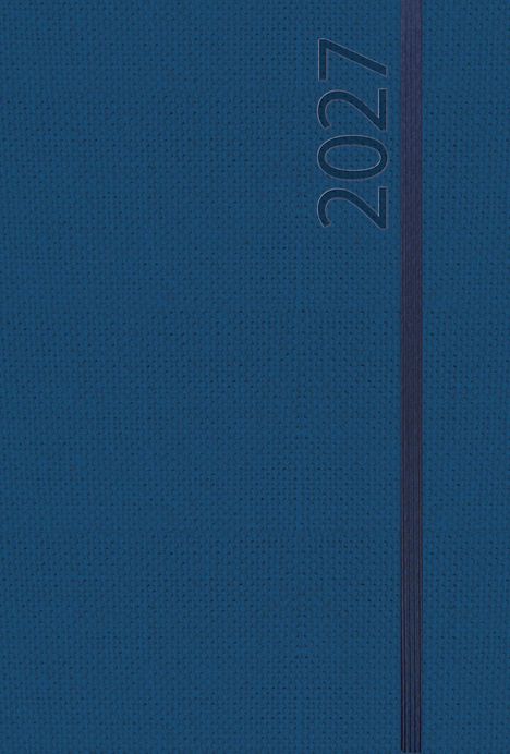 Blauer Hintergrund mit dem vertikal geschriebenen Text "2027" rechts, daneben ein dunkler Streifen.