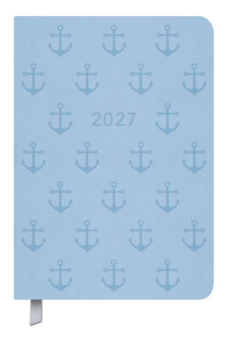 Der Text "2027" erscheint in der Mitte. Es ist ein blaues Design mit Anker-Motiven.
