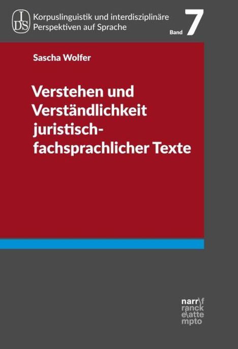 Sascha Wolfer: Wolfer, S: Verstehen und Verständlichkeit juristisch-fachspr, Buch