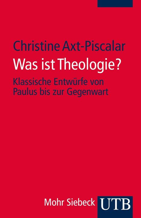 Christine Axt-Piscalar: Was ist Theologie?, Buch