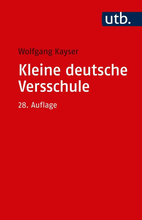 Wolfgang Kayser: Kleine deutsche Versschule, Buch