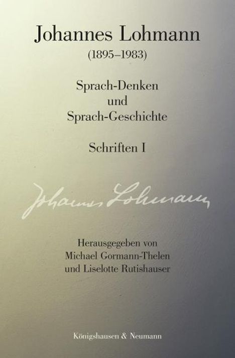 Johannes Lohmann: Johannes Lohmann (1895-1983), Buch