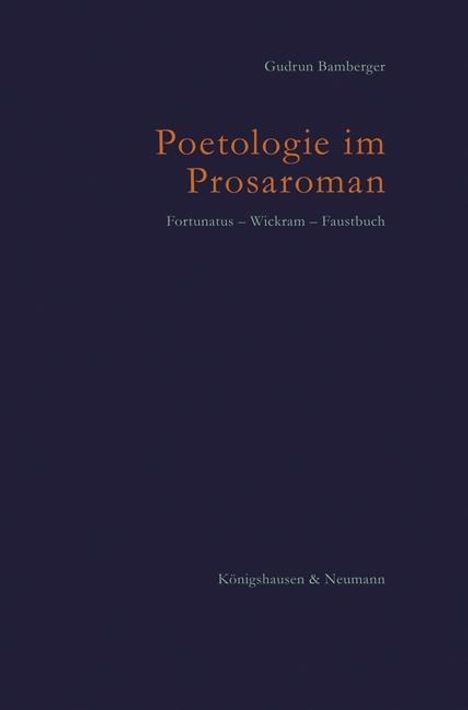 Gudrun Bamberger: Poetologie im Prosaroman, Buch