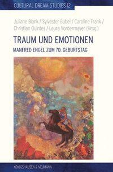 „Traum und Emotionen. Manfred Engel zum 70. Geburtstag.“ Ein Gemälde zeigt eine phantastische, bunte Traumwelt.