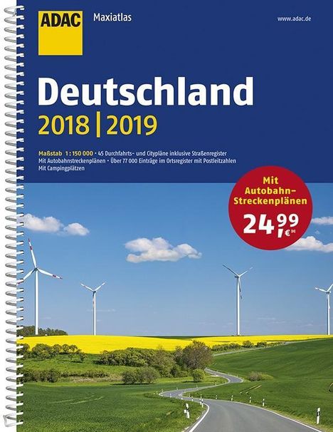 ADAC Maxiatlas Deutschland 2018/2019 1:150 000, Buch